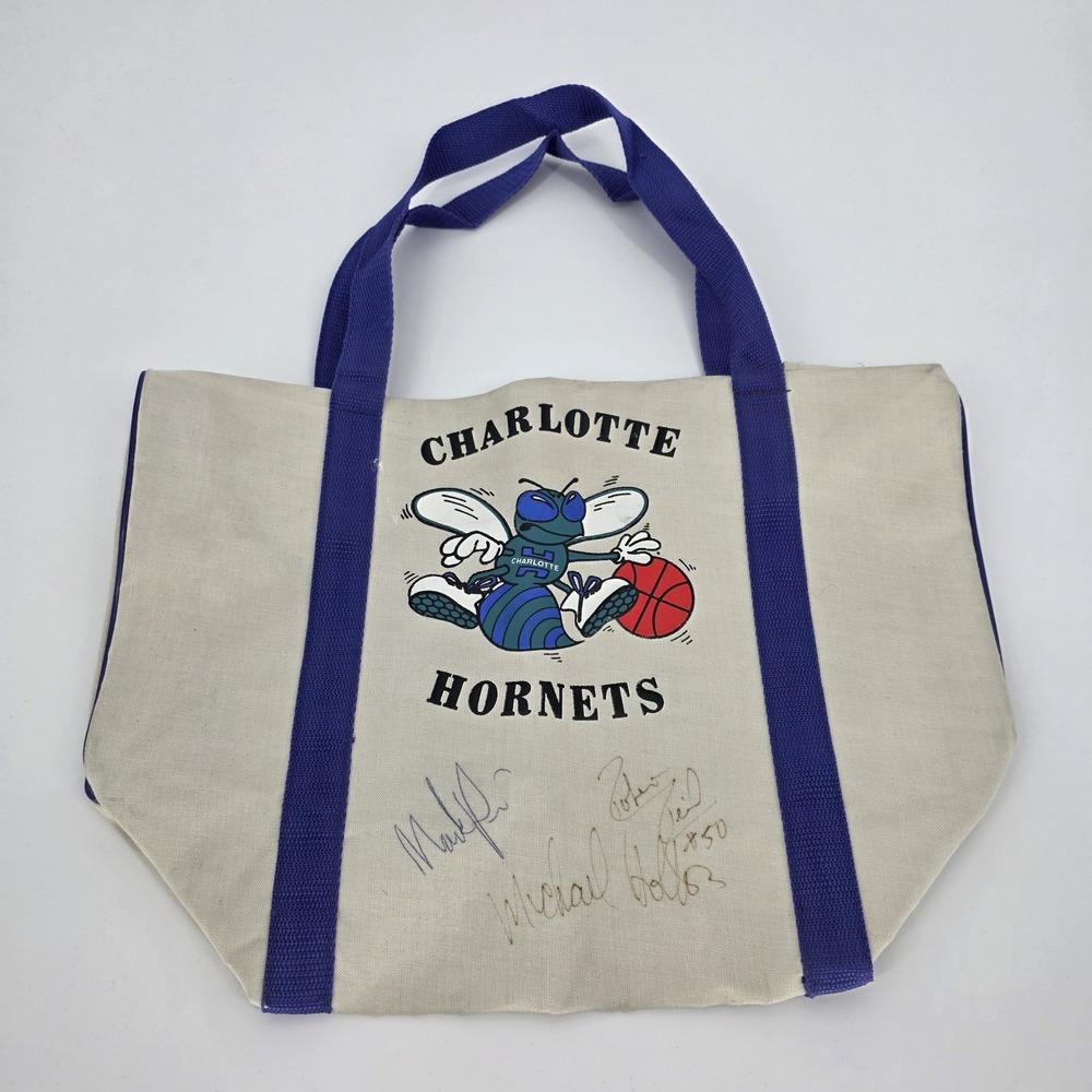 Charlotte Hornets Duffel Bag Vintage NBA Gym Collectable‎ Robert Reid Mark Price